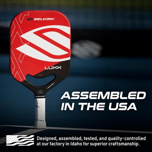 Selkirk Sport LUXX Control Pickleball Paddle | Florek Carbon Fiber Pickleball Paddles with a Polypropylene X7 Core | The Pickle Ball Racket Designed for Ultimate Power & Control | Invikta Red