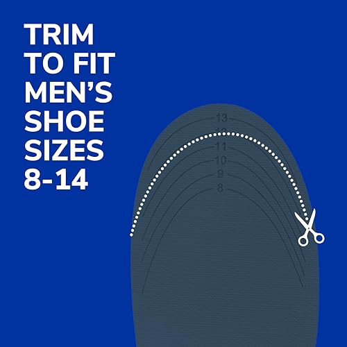 Dr. Scholl’s Energizing Comfort Men’s Everyday Insoles with Massaging Gel - Clinically Proven, All-Day Energy and Comfort Inserts with Patented Triple Gel Design - Shock Absorbing, Arch Support