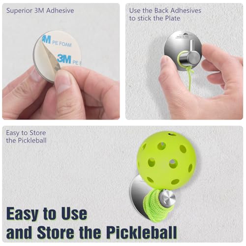 Pickleball Trainer - Continuous Rebound Pickleball Drills Enhance Reaction Time & Hand-Eye Coordination - Ideal Gift for All Skill Levels (Silver)