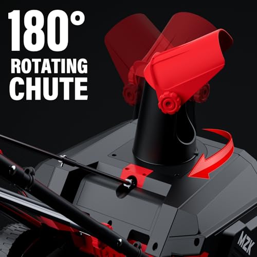 MZK 16-Inch Electric Walk-Behind Snow Blower with 20ft Throwing Distance, Electric Snow Blower with 13-Amp Motor,Directional Chute Control, Black(SB16A06)