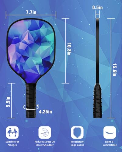 16-Piece Pickleball Paddle Set - 16 Premium Wood Rackets with 4 Portable Carry Bags, Lightweight Design & Ergonomic Grip, Suitable for Players of All Levels (Men, Women, Beginners to Advanced)