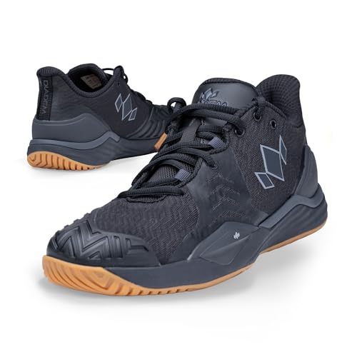 Diadem Court Burst | Men's Pickleball & Tennis Shoes for Stability, Speed, Performance & Comfort, Black and Gum, US Size M11.5 / W13