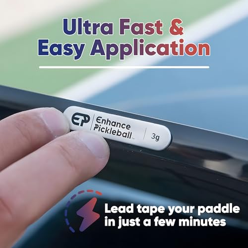 Enhance Pickleball Lead Tape - 3g Weighted Lead Strips, Highly-Adhesive & Easy to Apply Lead Tape for Pickleball Paddles, More Power and Control