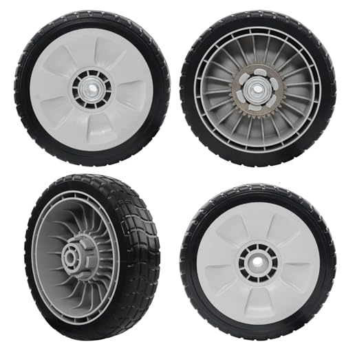 CheeMuii 4 Pack HRR216 Lawn Mower Drive Wheels 2 Rear Wheels 42710-VE2-M02ZE and 2 Front Wheels 44710-VL0-L02ZB Replace for Honda HRR216 HRS216 HRT216 Lawn Mower