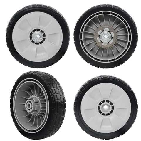 CheeMuii 4 Pack HRR216 Lawn Mower Drive Wheels 2 Rear Wheels 42710-VE2-M02ZE and 2 Front Wheels 44710-VL0-L02ZB Replace for Honda HRR216 HRS216 HRT216 Lawn Mower