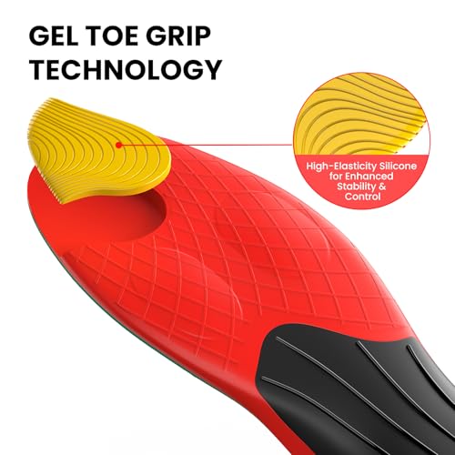Welnove Sports Insoles for Plantar Fasciitis: Running Insoles to Prevent Injuries & Boost Performance – Shock-Absorbing Triple-Cushion Design for Marathon, Basketball, Pickleball & Hiking, XL