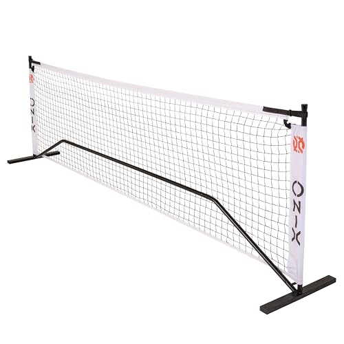 Onix Pickleball 2-in-1 Regulation-Size Portable Net and Practice Net Set Includes Carrying Case with Wheels,White