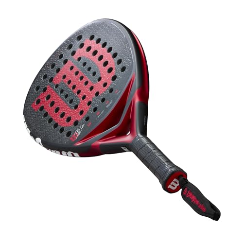 Wilson Bela V3 Padel Racket - Black/Red, Grip Size 2-4 1/4"