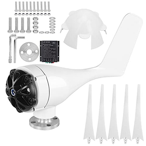 1600W Wind Turbine Generator, 5 Blade, 48V, Nylon Fiber, Low Speed Starting, for Home Marine Industrial Energy Equipment