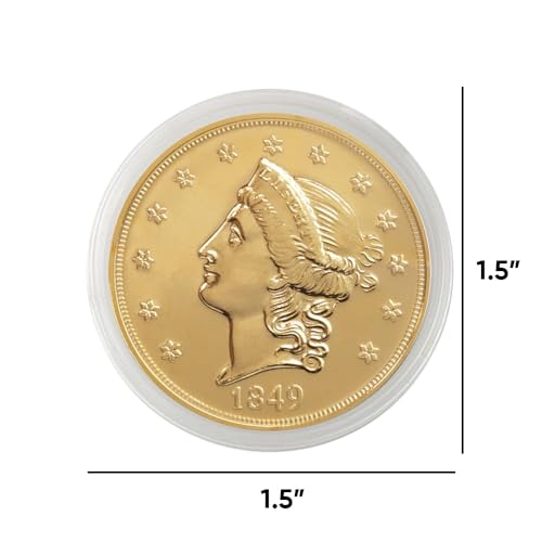 1849 P Liberty $20 Double Eagle Tribute by American Coin Treasures - Gold-Layered Mint State Collectible Display Piece