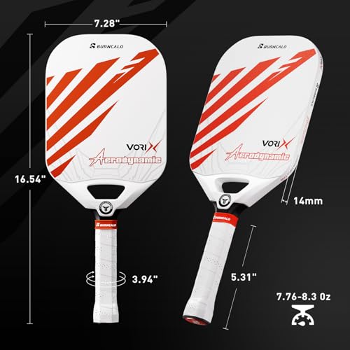 T700 Carbon Fiber Pickleball Paddle – Lightweight 7.8oz | 14mm Thermoformed Honeycomb Core | Edgeless Design | High Spin & Power | for Intermediate Players