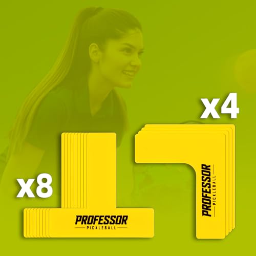 Professor Pickleball Court Marking Kit – Regulation Size Portable Pickleball Court Lines with Precision Tape Measure for Quick and Easy Setup – Perfect for Outdoor and On-The-Go Play