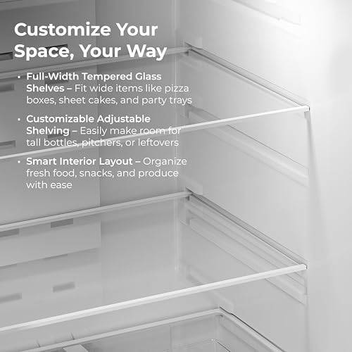 Kenmore 30" Top Mount Refrigerator with Freezer - Adjustable Shelving, Humidity-Controlled Crispers, LED Lighting, ENERGY STAR Certified, Garage Ready, 18.1 cu. ft. Capacity - White