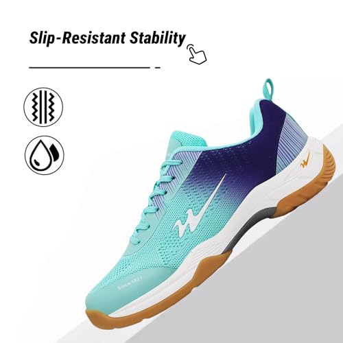 cungel-Tennis-Badmintion-Pickleball-Shoes Unisex No-Slip Pickleball & Tennis Shoes | Lightweight Breathable Court Shoes for Men and Women Green