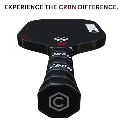 CRBN Pickleball - X Series Power Paddle - Carbon Fiber Pickleball Paddle with Foam Injected Edges for Expanded Sweet Spot (2X, 16mm)