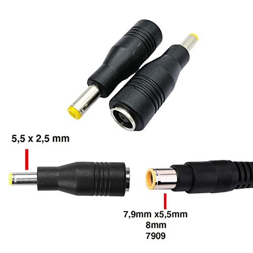 DC 8mm Female to DC 5.5mm x 2.5mm Male Connectors Adapter for Jackery Ravpower Goal Zero X-Dragon Golabs Bluetti Milin Nexpow Portable Backup Power Station Rechargeable Battery Pack Solar Generators