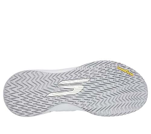 Skechers Men's Viper Court Rally Pickleball Sneaker, White, 9.5