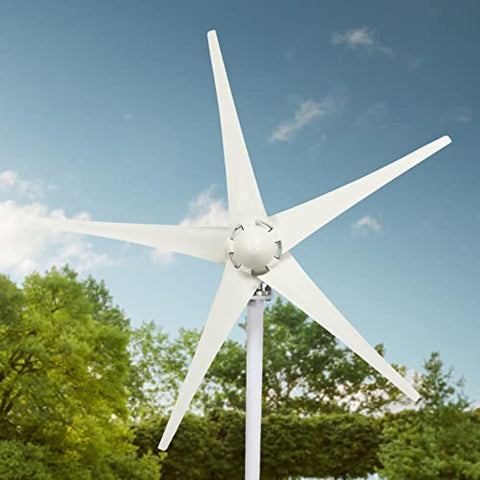 Wind Turbine Generator Kit 1200W 5 Blade Wind Generator for Home Use 12V 800RPM Wind Power Generator Kit with Controller Windmill Generator Wind Turbines for Solar Wind System