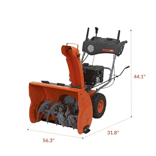 YARDMAX YB6770 26 in. 212 cc Two-Stage Self-propelled Gas Snow Blower with Push-Button Electric Start and Headlight