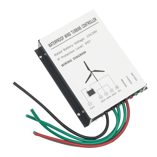 Wind Generator, 100W 12V Vertical Wind Turbine Generator Vertical Axis Wind Turbine Vertical Wind Generators Kit Wind Power Generators w/Controller for Home, Business, Ships