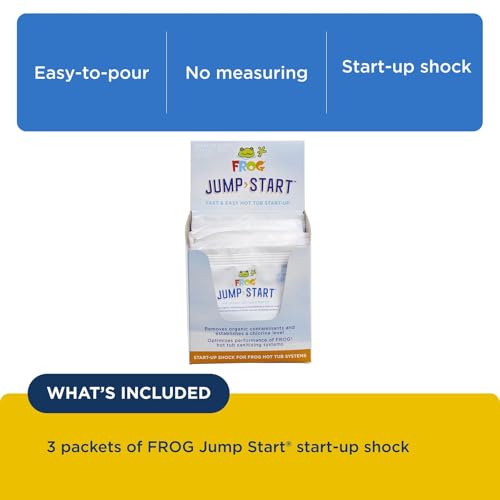 FROG Jump Start for Hot Tubs - Start-Up Chlorine Shock Removes Organic Contaminants & Establishes Chlorine Level - Hot Tub Set Up & Treatment - 3 Pack