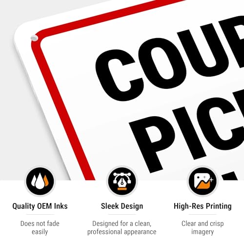 Courts for Pickleball Play Only Tennis Shoes Required Sign, 10x14 Inches, Rust Free .040 Aluminum, Fade Resistant, Made in USA by Sigo Signs