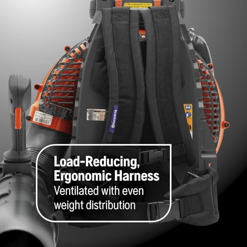 Husqvarna 580BTS Gas Backpack Leaf Blower, 75.6-cc 4.59-HP 2-Cycle Gas Leaf Blower, 1000-CFM, 47-N, 220-MPH Superior Blowing Capacity and Ergonomic, Ventilated Harness
