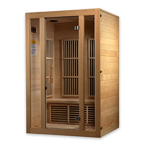 Maxxus Saunas Seattle 2-Person Low EMF (Under 8 MG) FAR Infrared Sauna, Curb Side Delivery 2024 Model MX-J206-01