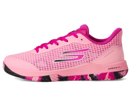 Skechers Women's Viper Court Pro Pickleball Sneaker, Pink, 10