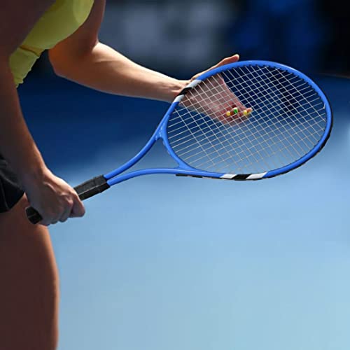 Tennis Rackets 2 Players Recreational for Beginners,Pre-Strung 27 Inch Light Adult Racquet Set for Women Men with Tennis Balls,Overgrips and Carry Bag (Blue)