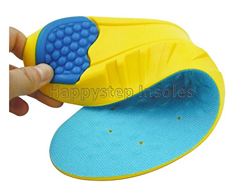 Happystep Memory Foam Sport Gel Shoe Insoles, Heel Cushioning and Shock Absorption (Size M: Men 6-8 or Women 7.5-9.5)