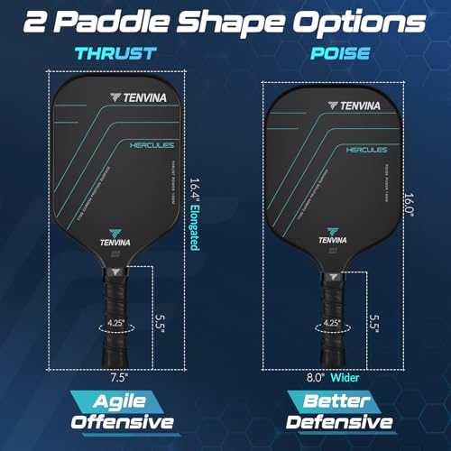 NHYHN TENVINA Pickleball Paddles, Multi-Layer T700SC Friction Carbon Fiber Pickleball Racket, 13MM Thicknesses, Strong Power and Spin Surface of USAPA Approved Pickleball Paddle