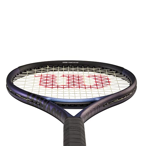 Wilson Ultra 108 v4.0 Performance Tennis Racket - Grip Size 3-4 3/8", Strung with Sensation 16 Natural at Mid Range Tension