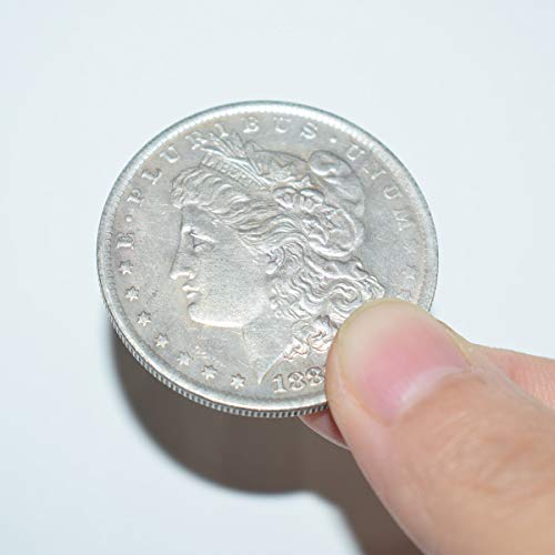 Fogilas 10 Pcs Steel Morgan Dollar (3.8cm Dia) Magic Tricks Can Be Sucked Props Accessories Used Appearing/Disappearing Coin Magie Props