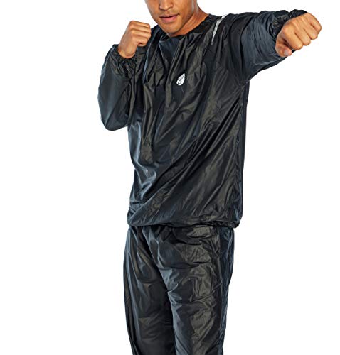 Bally Total Fitness Men's Sauna Suit, Black, Large-X-Large
