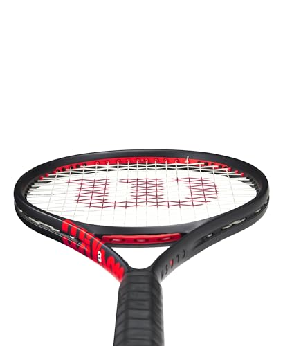 Wilson Clash 100L V3 Strung Adult Performance Tennis Racket - Grip Size 2-4 1/4", Strung with Sensation 16 Natural at Mid Range Tension