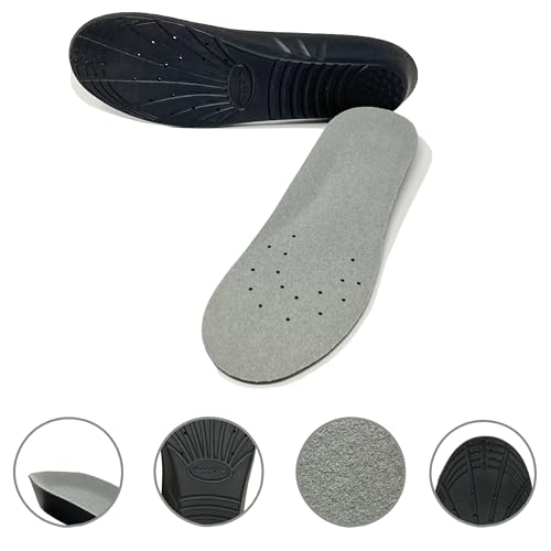 Happystep Memory Foam Insoles with Arch Support, Cushioning, and Shock Absorption - Relieve Plantar Fasciitis and Foot Pain, Comfort Everyday Shoe Insoles for Men & Women (US M: 6-8 or W: 7-9)