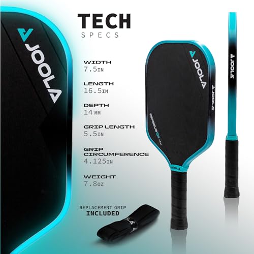 JOOLA Ben Johns Perseus 3S 14mm Pickleball Paddle w/Propulsion Core - Charged Carbon Surface Technology. UPA Approved - Elongated Body Shape w/Large Sweet Spot. NFC Chip Enabeled & UPA-A Certified.