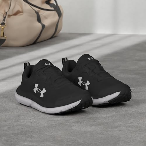 Under Armour Women's Charged Assert 10, (001) Black/Black/White, 9, US
