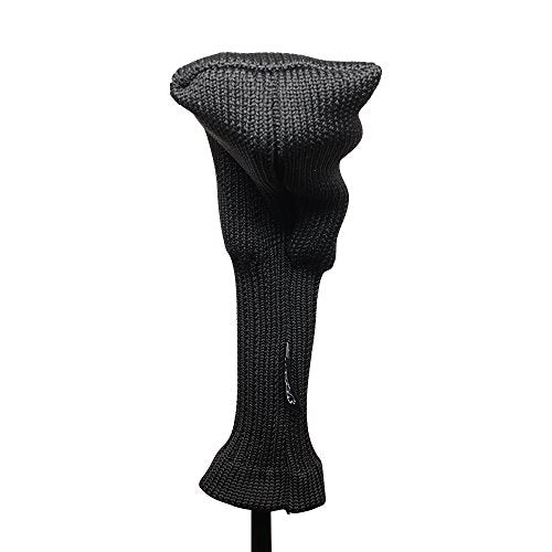 Majek All Hybrid Golf Club Black Sleek Tight Fit Headcover Set 3-SW Acrylic Head Covers 3 4 5 6 7 8 9 PW SW (Total of 9 Hybrid Head cover Set)