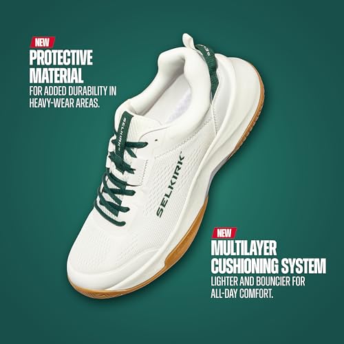 Selkirk Sport Men's CourtStrike 2.0 Pickleball Shoe White Pine Gum 11