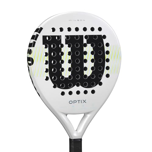 Wilson Optix V1 Padel Racket - White/Green, Grip Size 2-4 1/4"