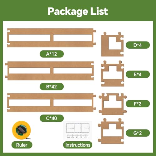 lronCreek Pickleball Court Marking Kit Easy to Install Professional Size Adjustable Pickleball Court Line Cardboard Stencil for Asphalt Concrete Driveway Backyard