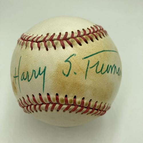 President Harry S. Truman Single Signed Baseball PSA DNA & JSA COA - Autographed Baseballs