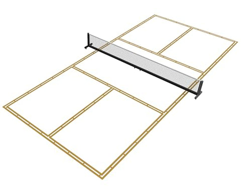 Murray Sporting Goods Standard Pickleball Court Marking Kit | Cardboard Stencil Paint Kit for Driveway, Asphalt or Concrete - Regulation Backyard Pickleball Court Kit (2.0)