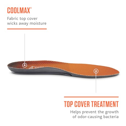 Sof Sole mens Airr Performance Full-length Insole, Orange, 11-12.5 US