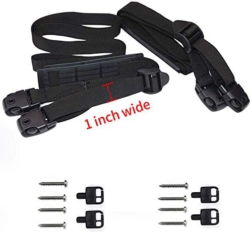UCEDER 2 PCS Heavy Duty Hot Tub Cover Wind Straps FITS Most SPAS Locks Adjustable Length 67"~116" (Black, 9.5 Ft)