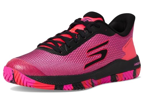 Skechers Men's Pickleball Viper Court Pro 2.0 Sneaker, Black/Hot Pink, 13 Medium