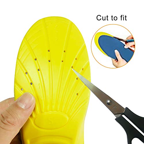 Shoe Insoles for Women Men and Kids, Memory Foam Insoles, Comfortable Sports Shoe Inserts for Shock Absorption and Relieve Foot Pain, Plantar Fasciitis Arch Support Insoles, M(Men 6-9/ Women 7-11)