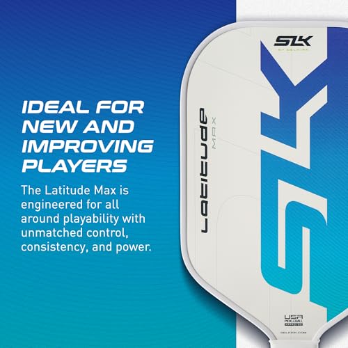Selkirk Sport SLK Latitude 2.0 13mm Pickleball Paddle | Graphite Face with SpinFlex Surface & SX4 Polymer Core | Lightweight Pickleball Paddles for Men & Women | Control, Spin & Power | Oasis